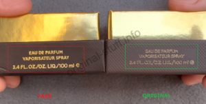 Информация на нижней части коробки Tom Ford Tobacco Vanille