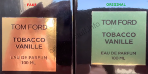 Название духов на флаконе Tom Ford Tobacco Vanille