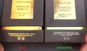 Золотая полоска на коробке Tom Ford Tobacco Vanille